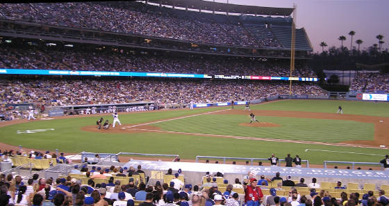 View from the 1st base side - Dodger Stadium