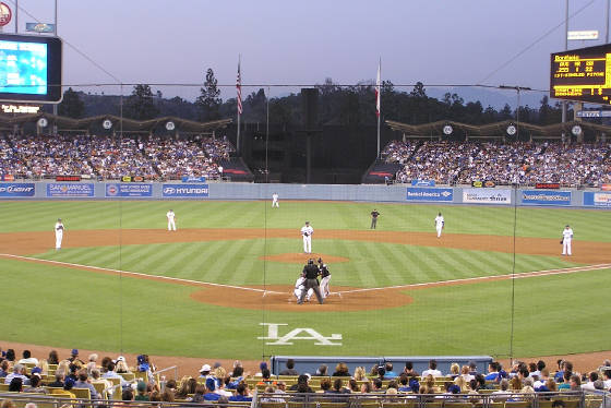 Waiting for the pitch - Dodger Stadium
