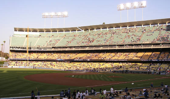 View from the 3rd base side - Dodger Stadium